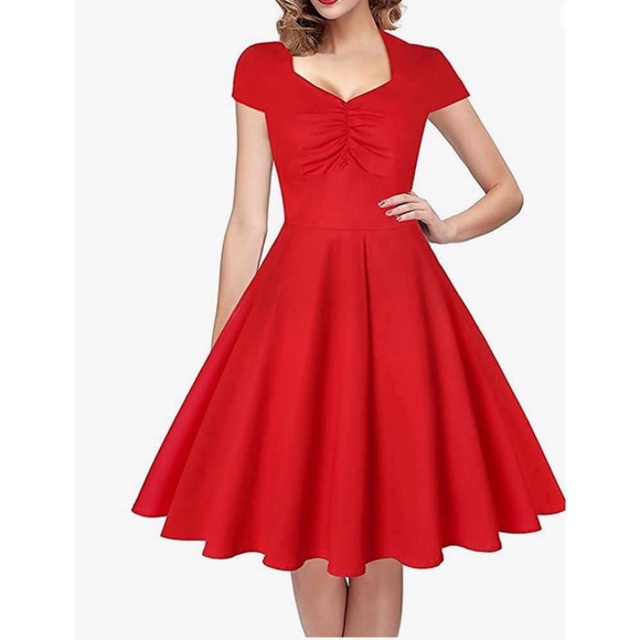Dresses & Skirts - 🔥 Women's Vintage Swing Dress Retro Polka Dot Dress